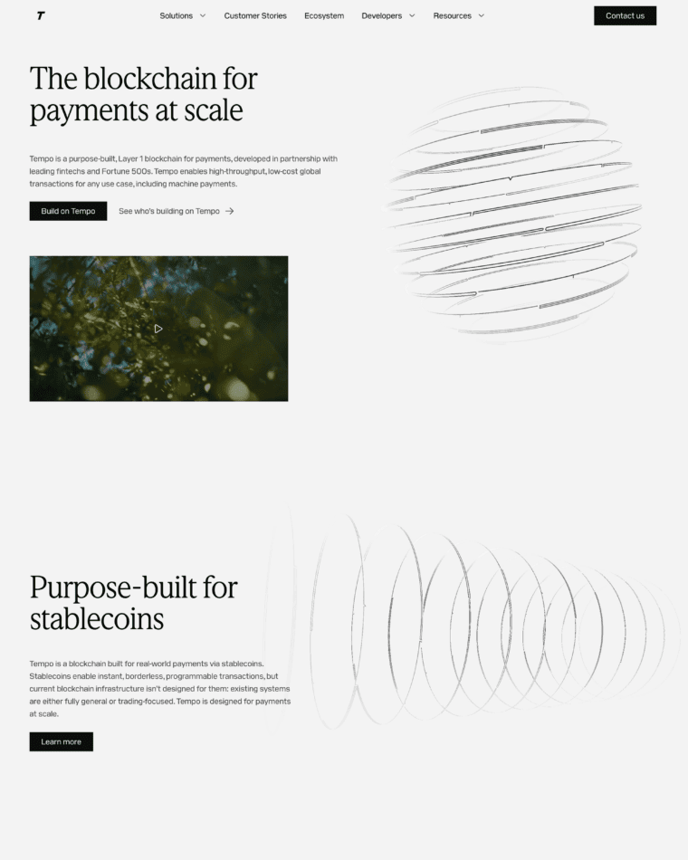Tempo landing page reference screenshot